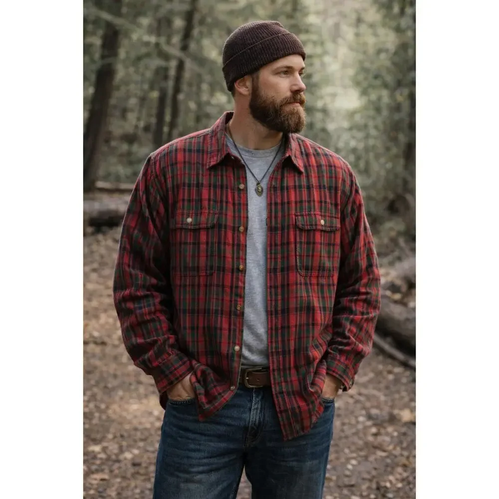 Vintage Woolrich Plaid Flannel Shirt XL Red Green Heavyweight Workwear Button Up - Picture 1 of 7
